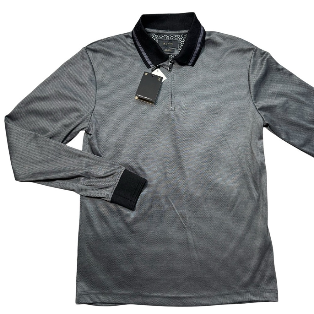 NWT New Porter & Ash Luxury Essentials 1/4 Zip Polo Shirt Size S
